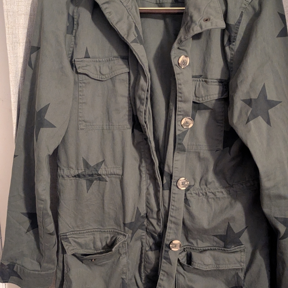 Green Star Patterned Jacket